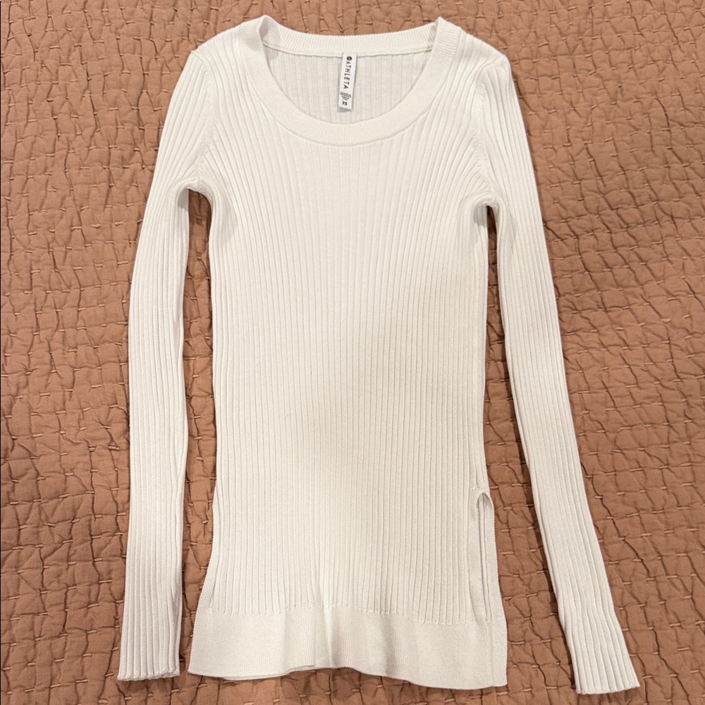 Athleta White Long Sleeve Brand New